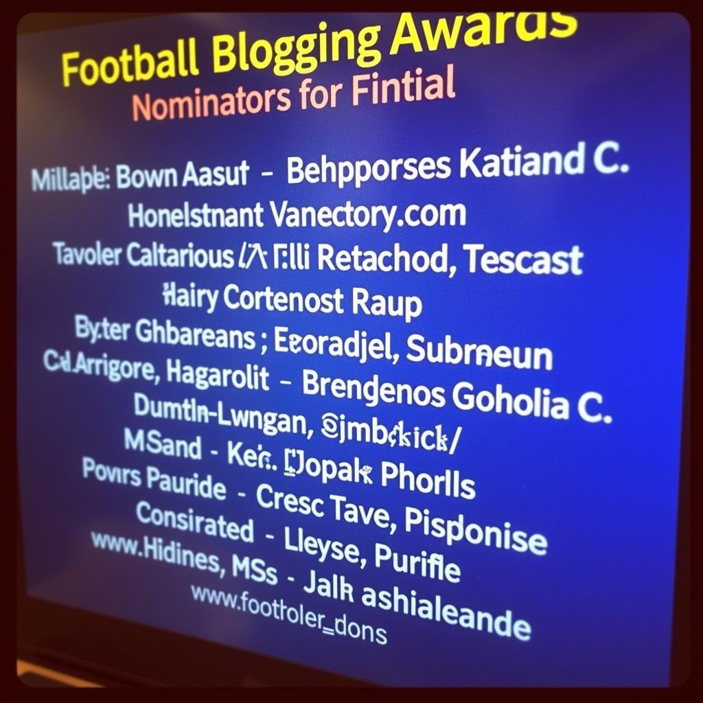 Football Blogging Awards Nominations