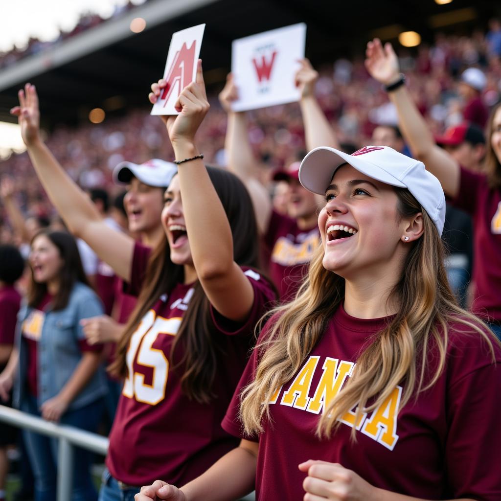 De Anza High School Football Fans Cheering