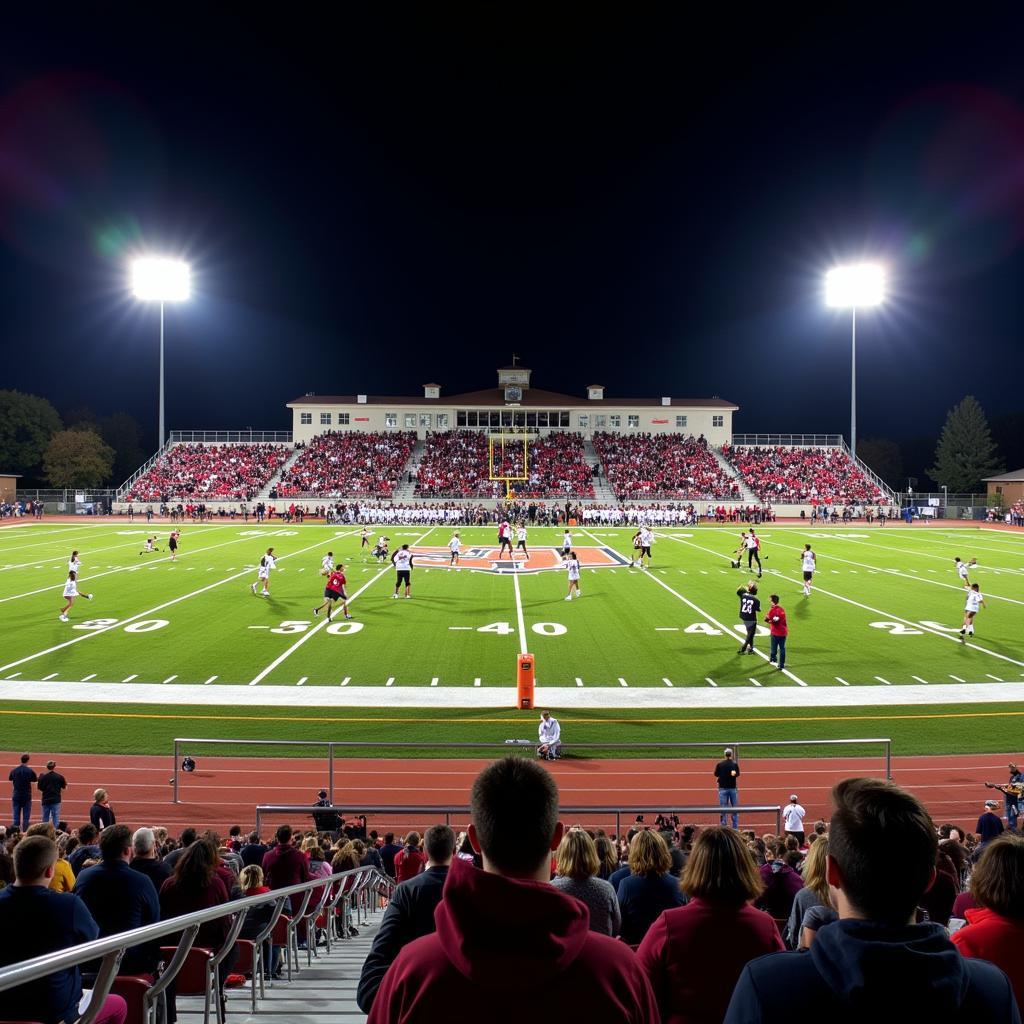 De Anza High School Football Game in Action