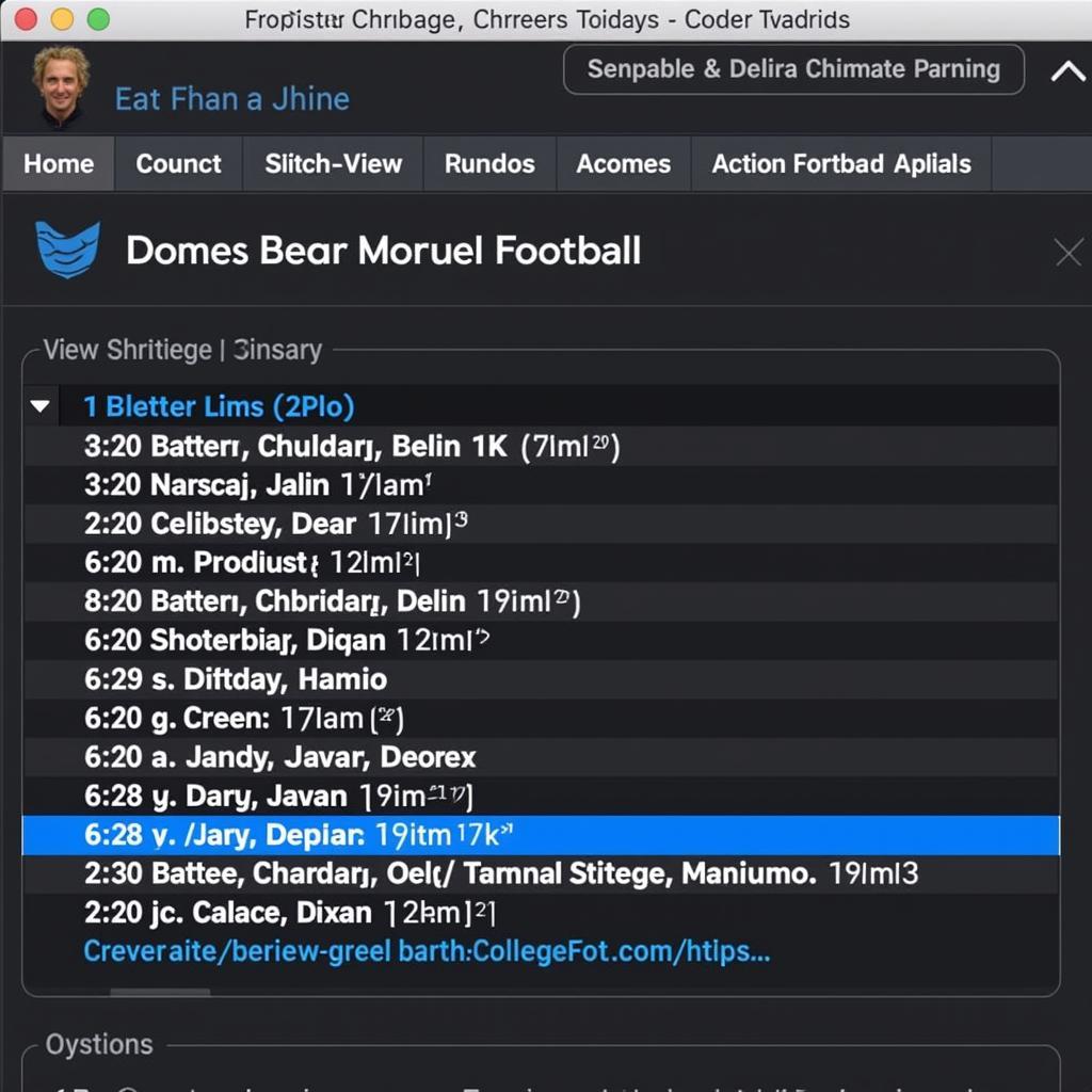 Dean College Football Schedule