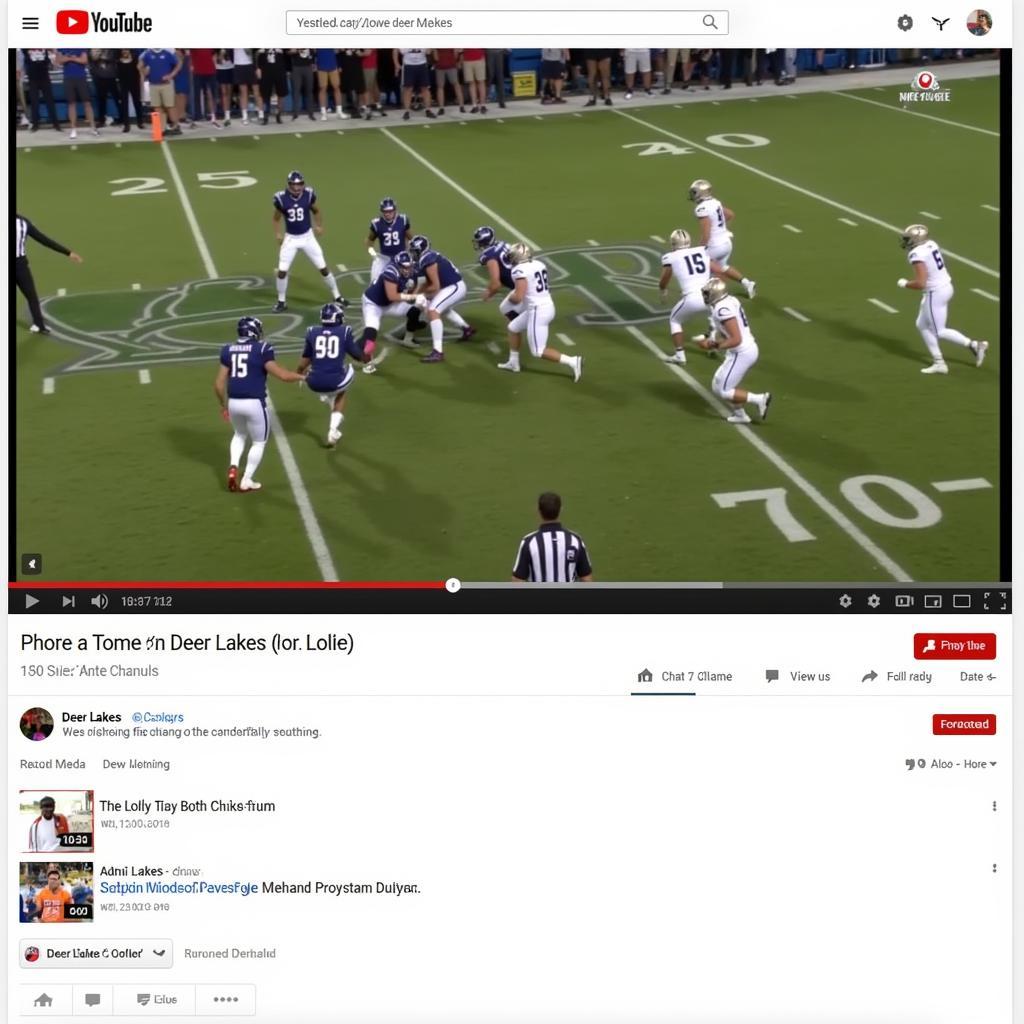 Deer Lakes Football Live Stream on YouTube