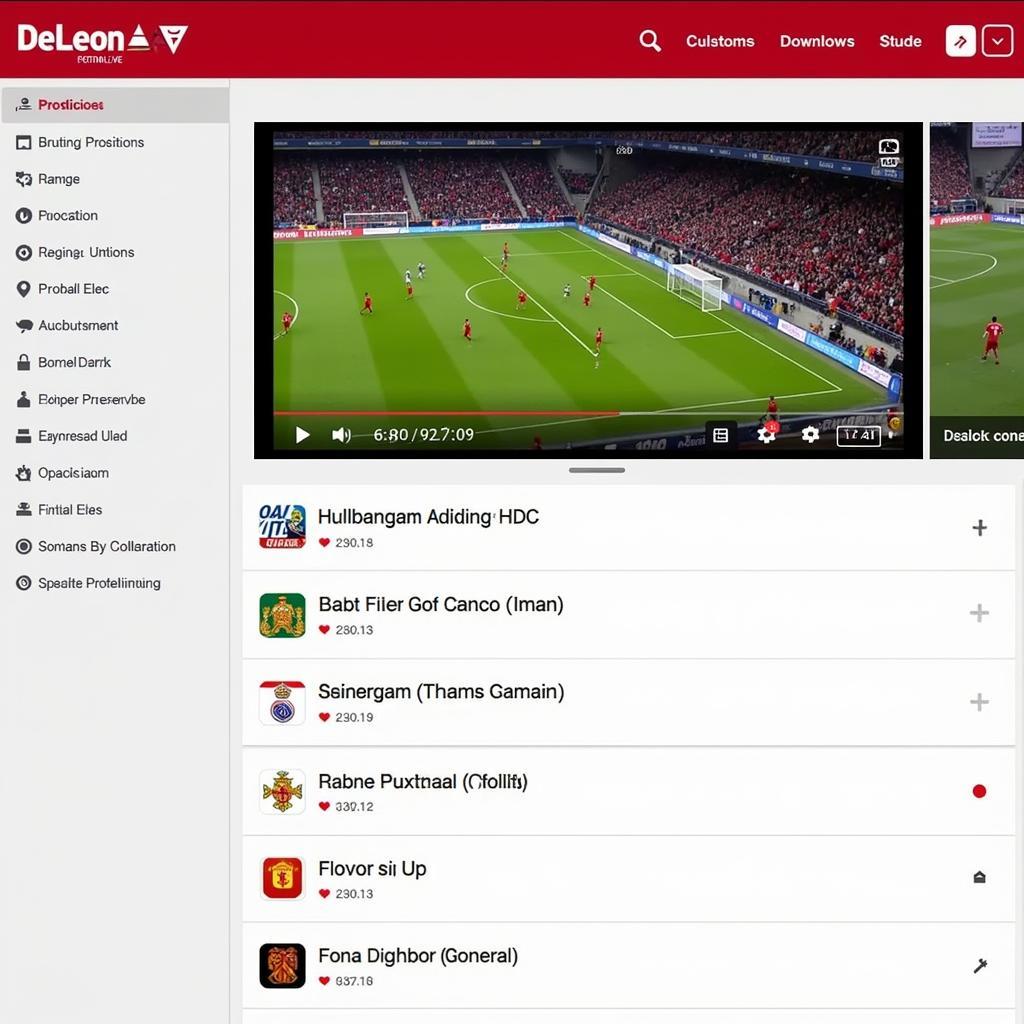 Trực tiếp bóng đá với DeLeon Football Live