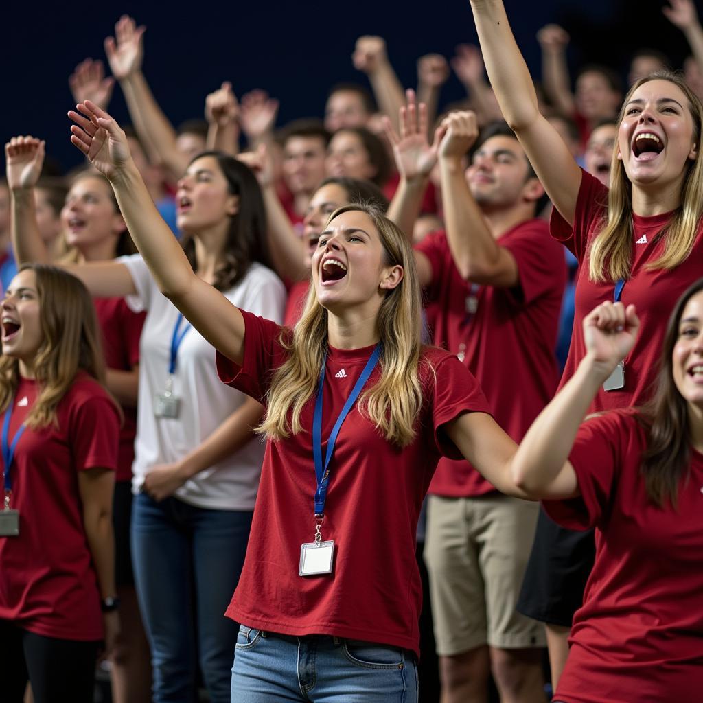 Desert Hills High School Football Fans Cheering