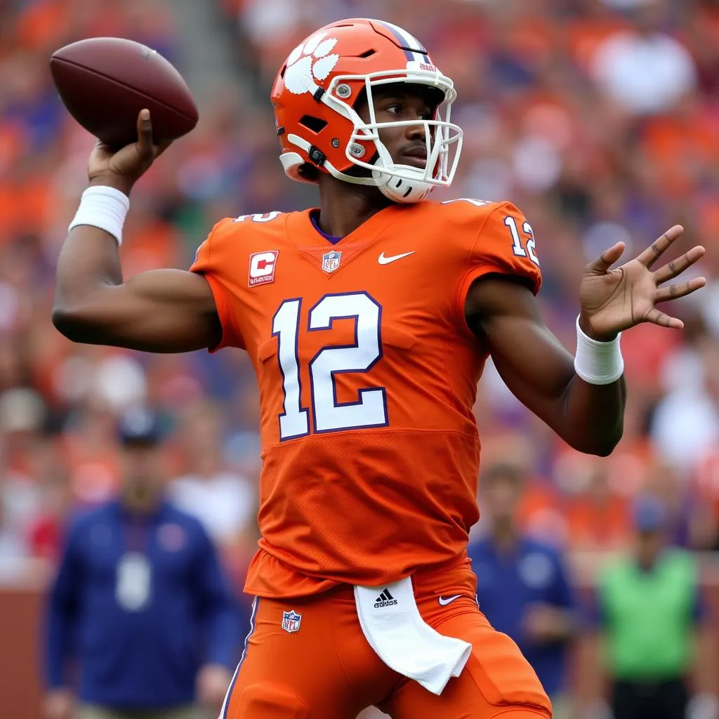 Deshaun Watson throwing a pass