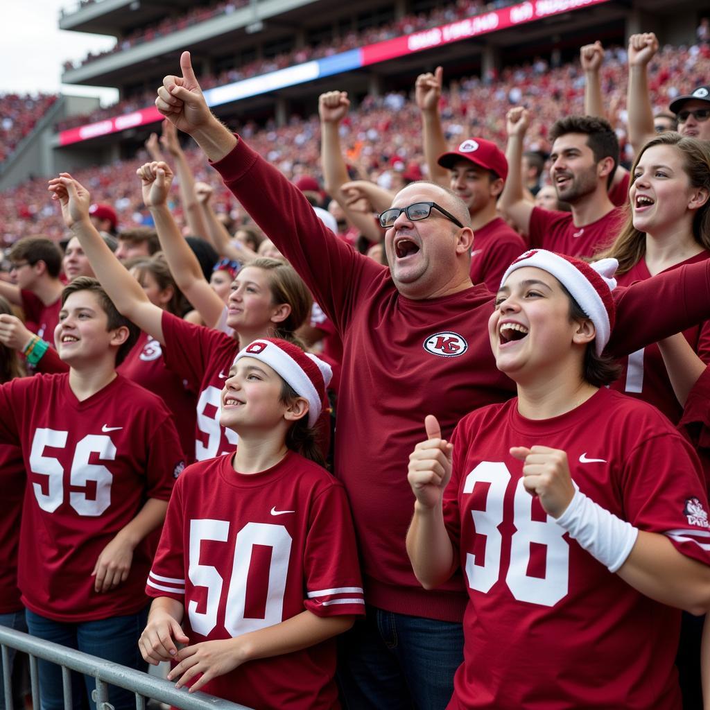 Deshler Football Fans Celebrating Touchdown