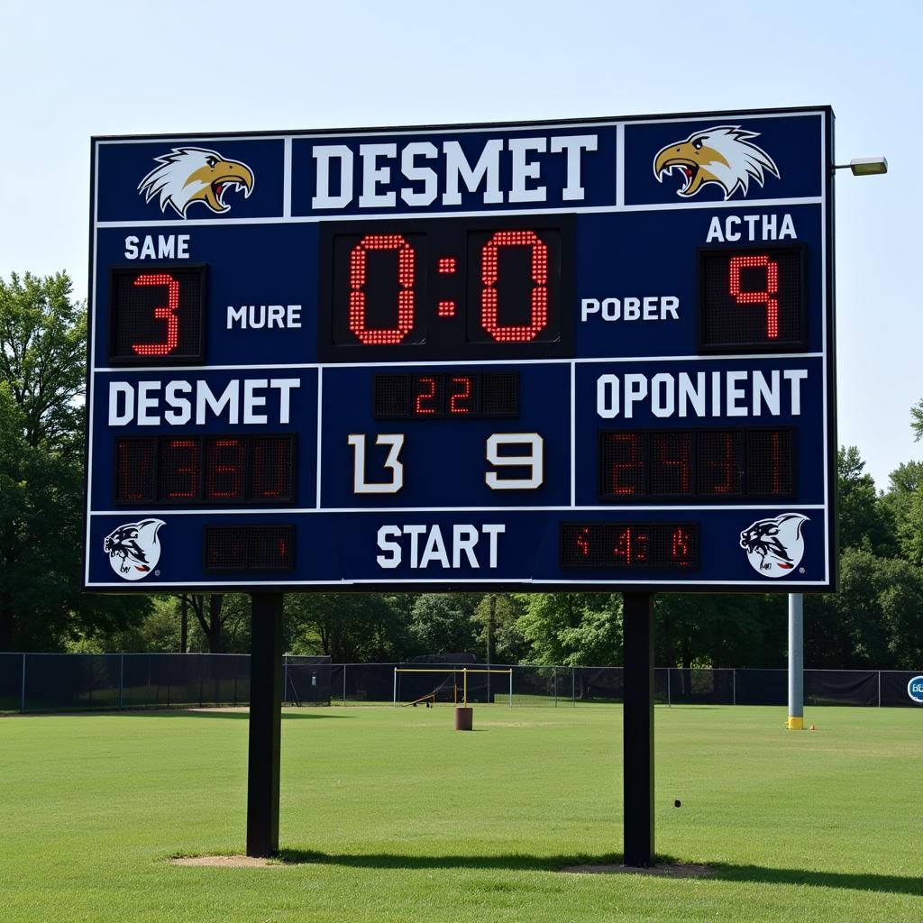 Desmet High School Football Scoreboard with Team Names