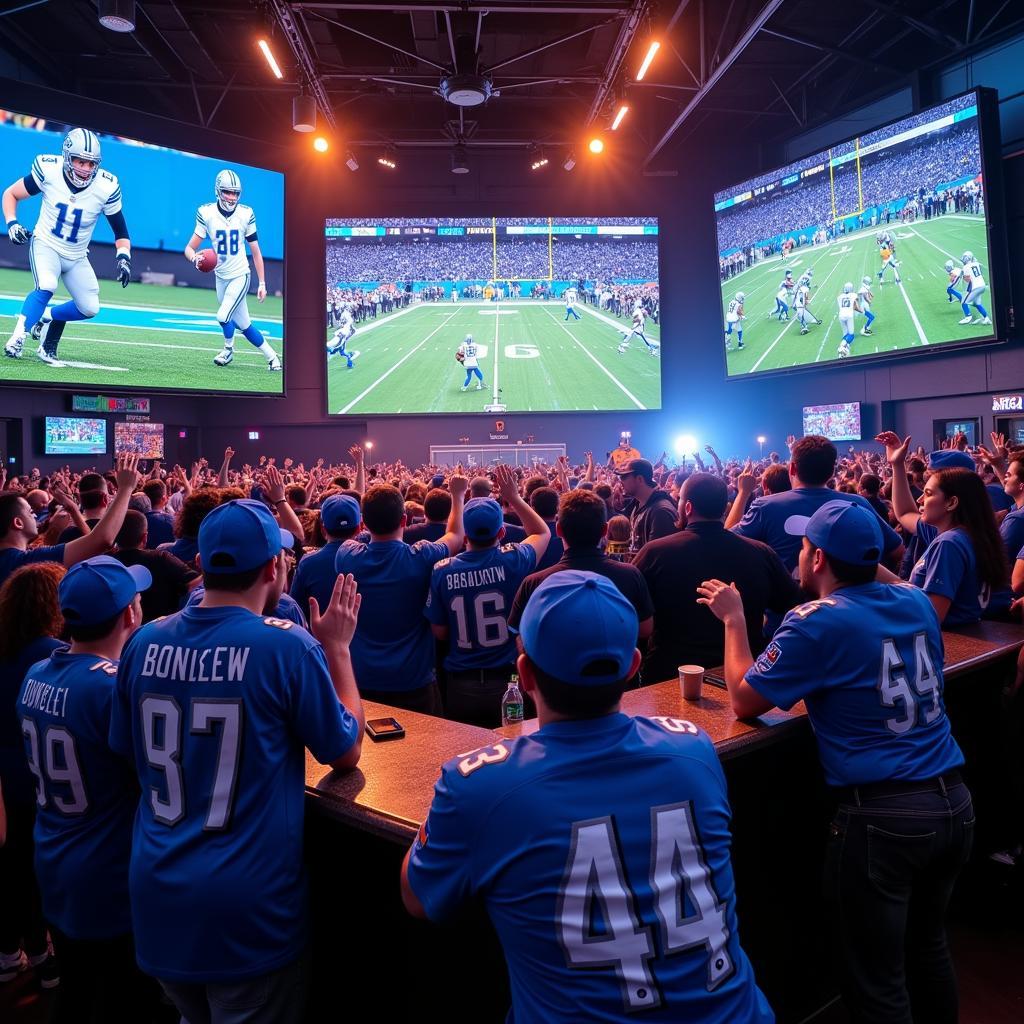 Detroit Lions Fans Watching Game