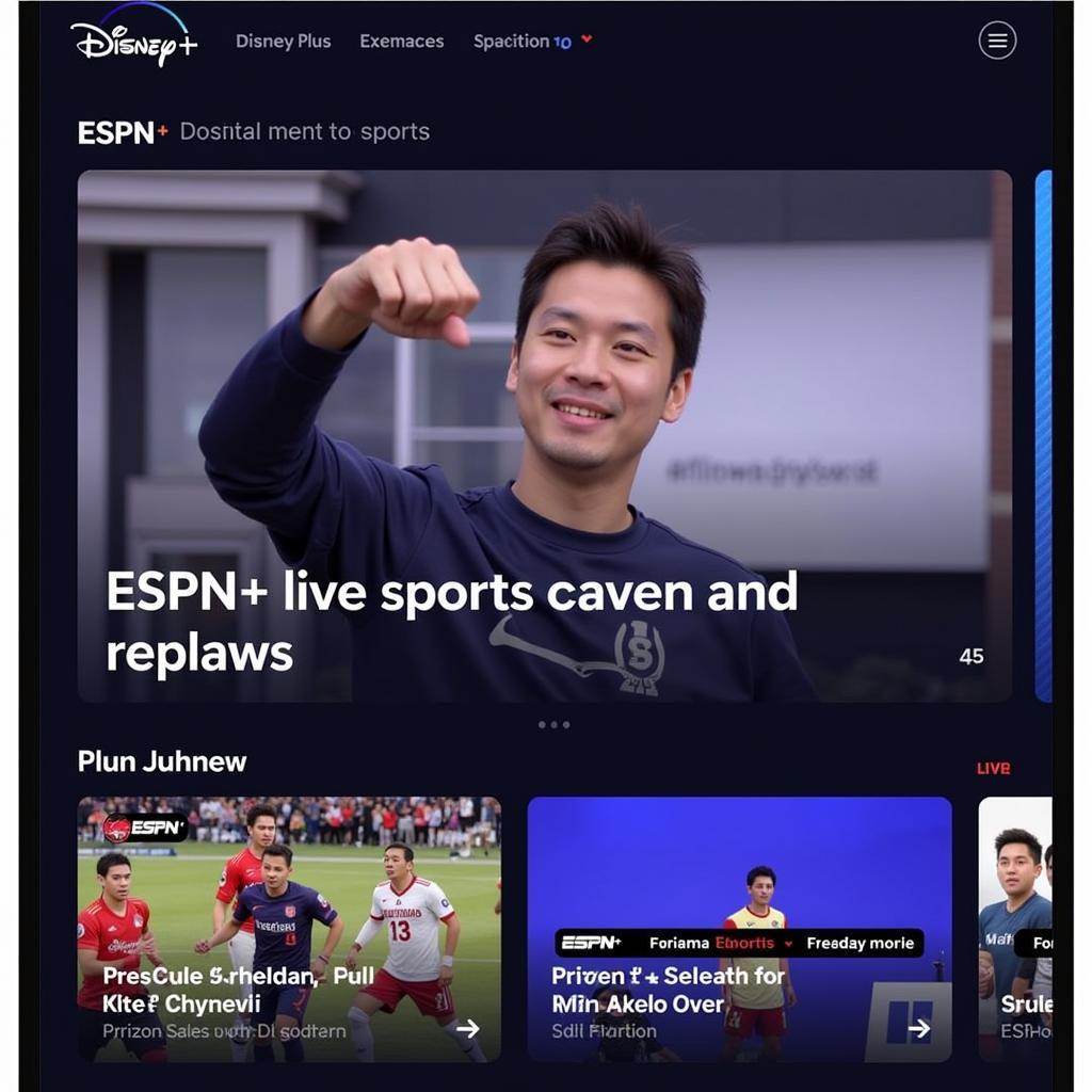 Disney Plus Sports Interface