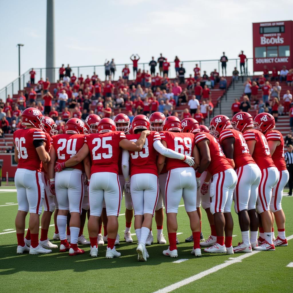 Dodge City High School Football Team in Action