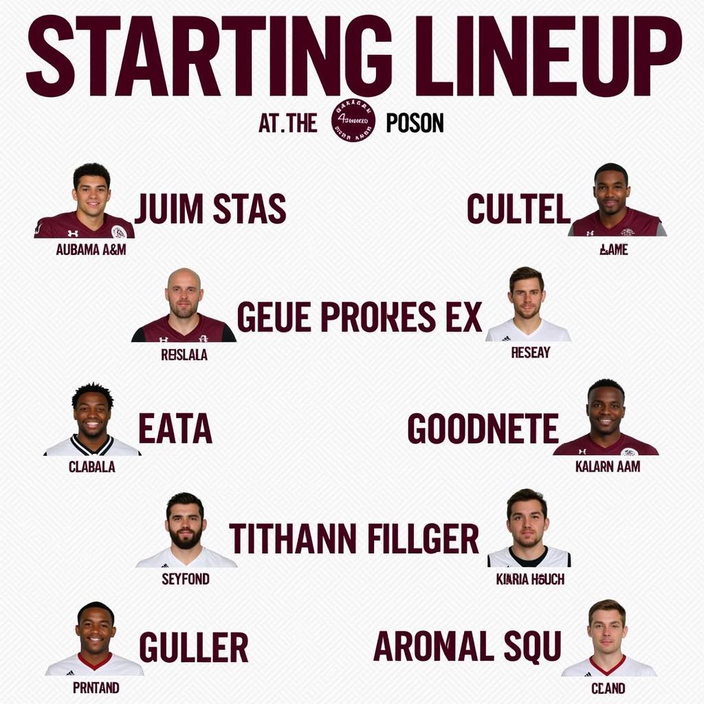 Alabama A&M Football Starting Lineup