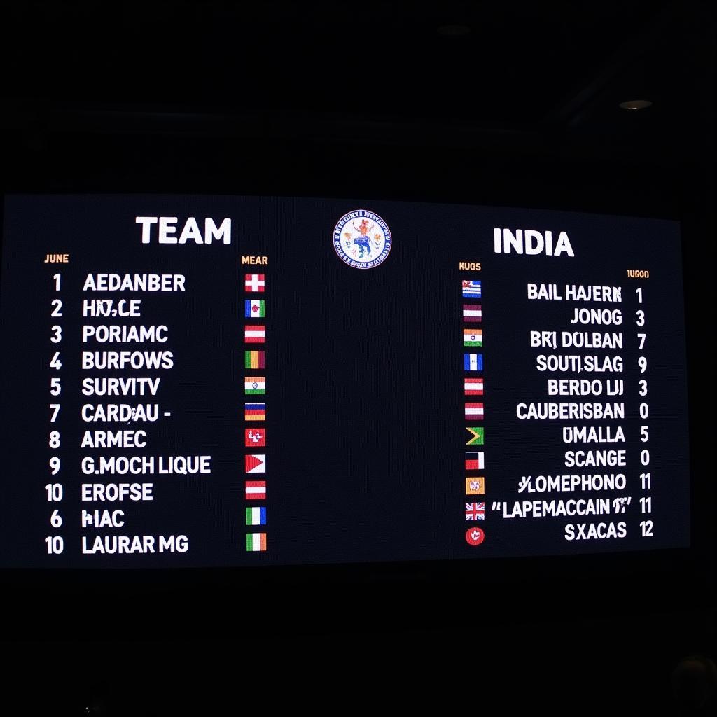 Đội hình ra sân Ban vs India