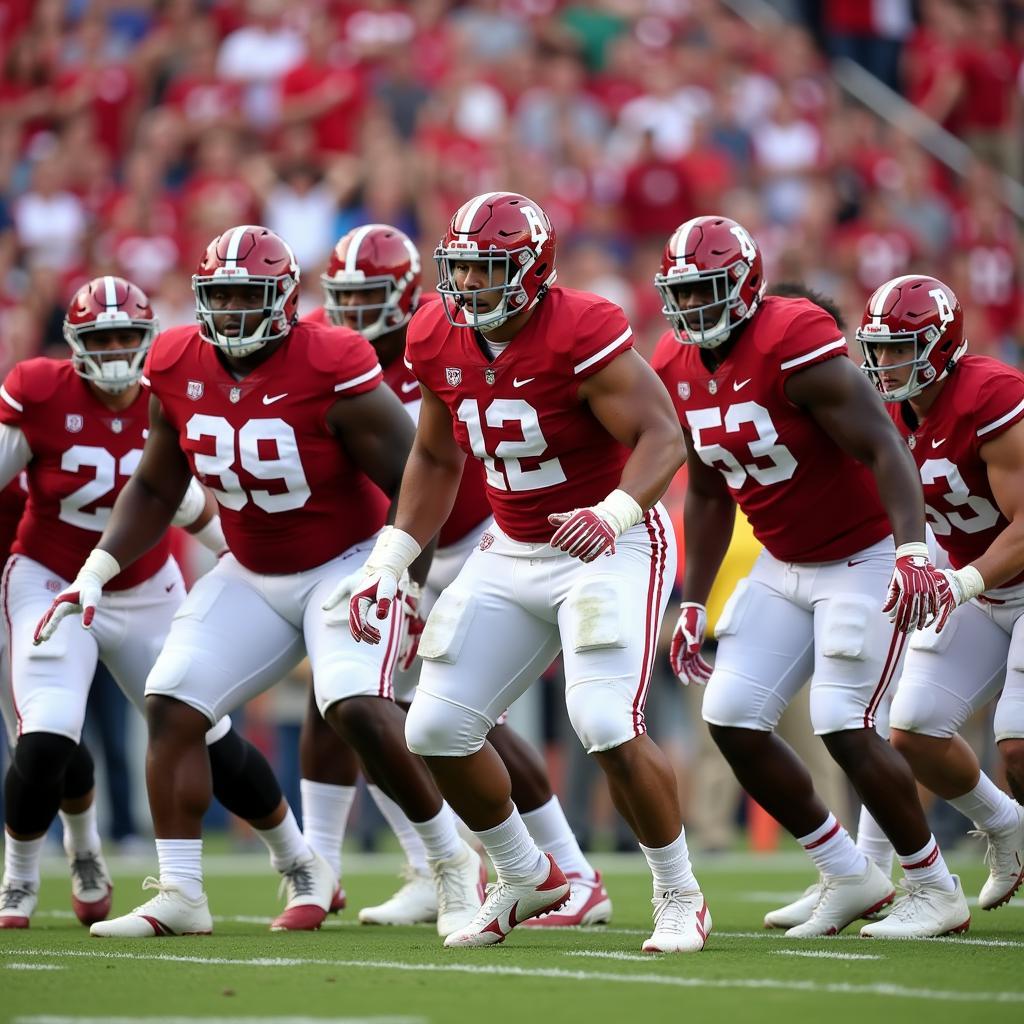 Đội hình tấn công Alabama Crimson Tide