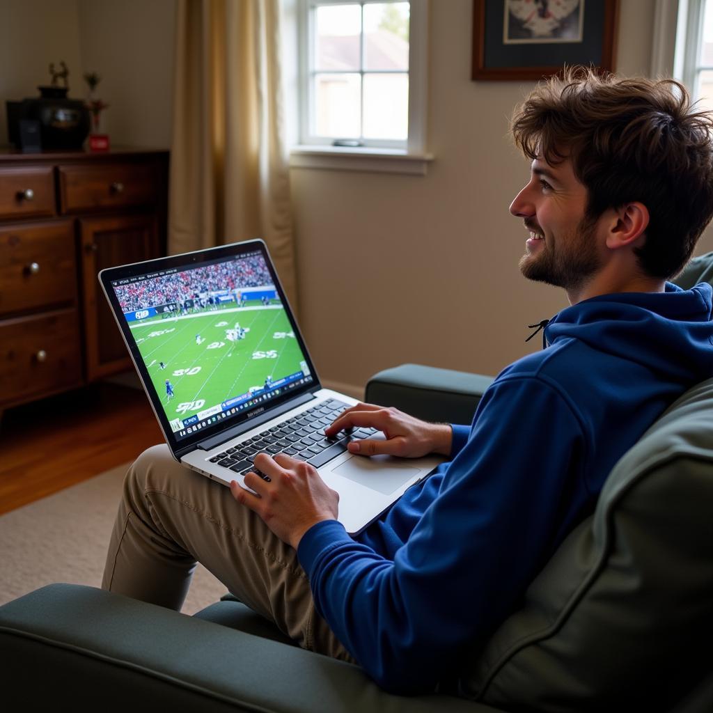 Watching Downingtown East High School Football Live Stream on a Laptop