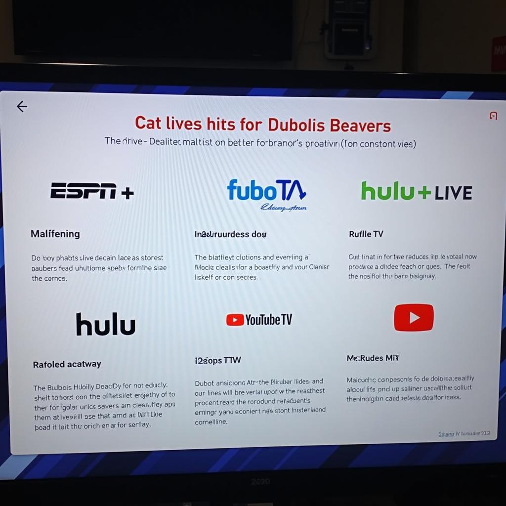 Dubois Beavers Football Live Stream Options