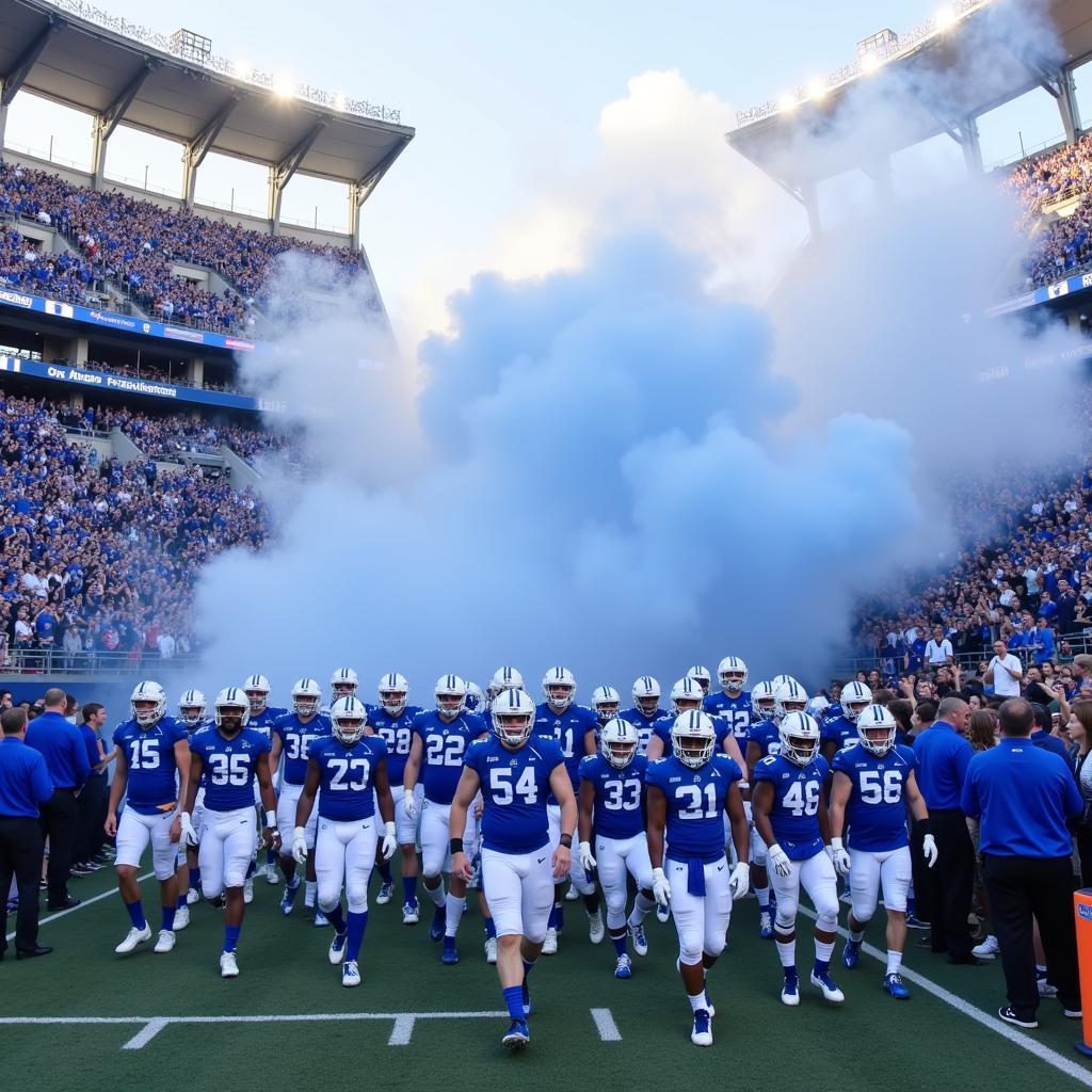 Duke Football Players Entering Stadium