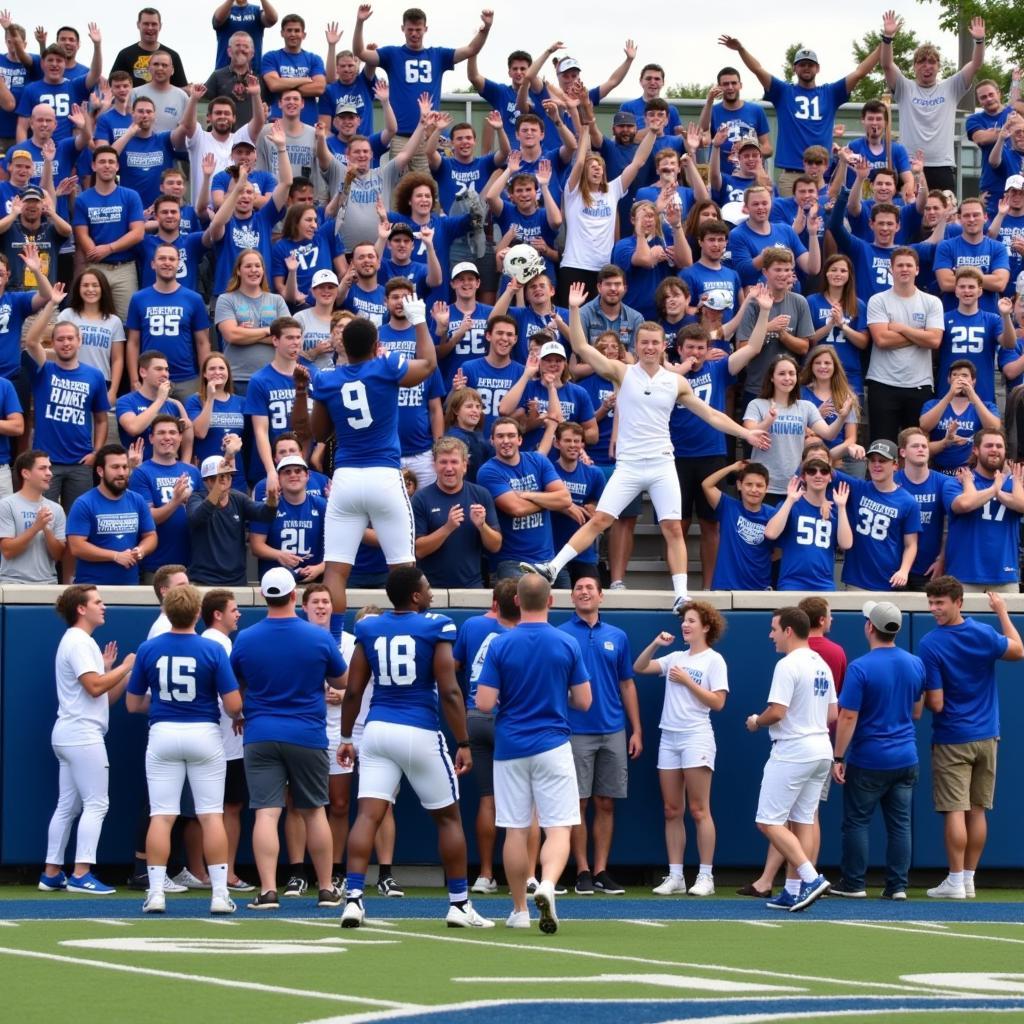 East Bernard Football Fans Celebrating