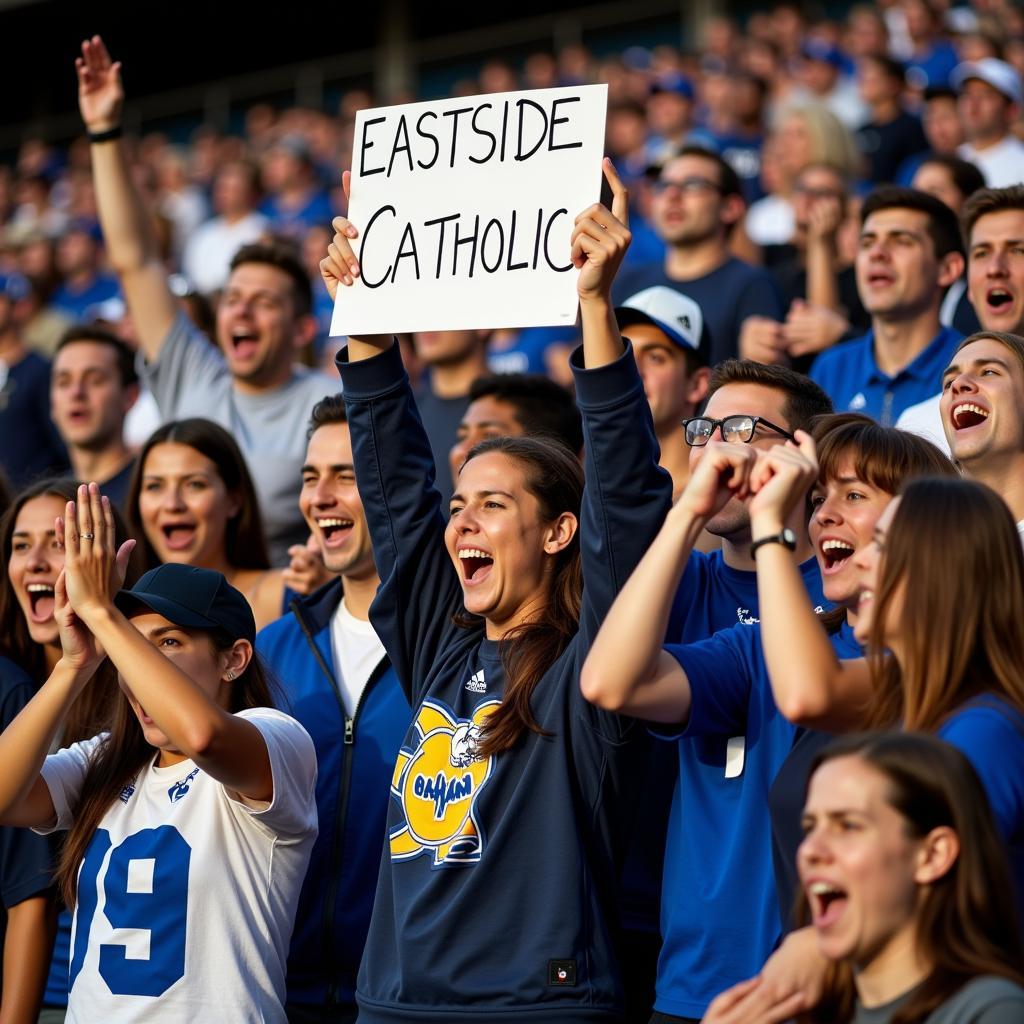 Eastside Catholic Football Fans Cheering