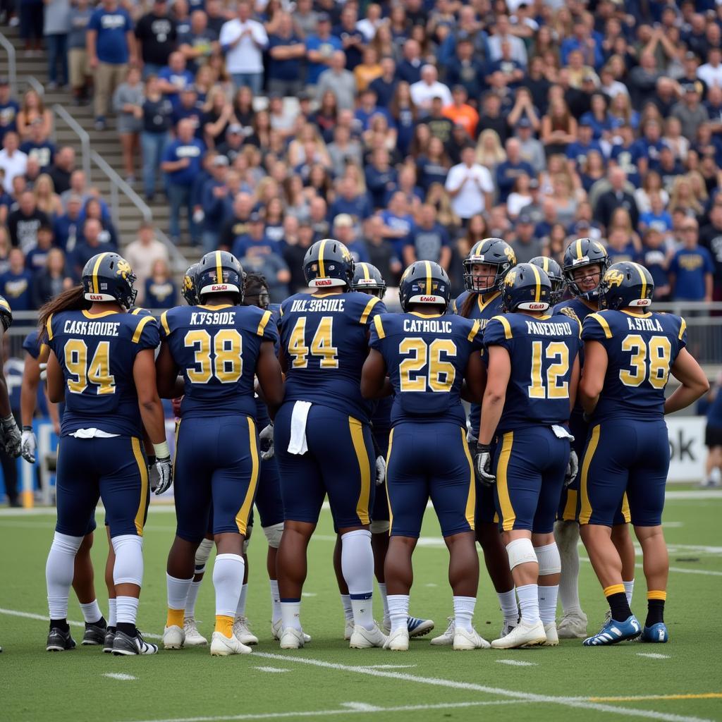 Eastside Catholic Football Team in Action