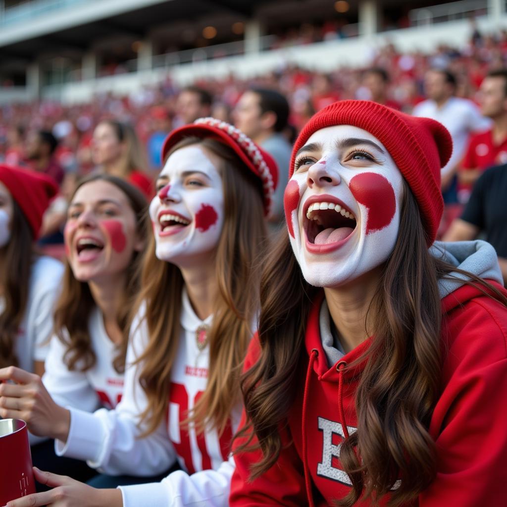 E.D. White Football Fans Cheering