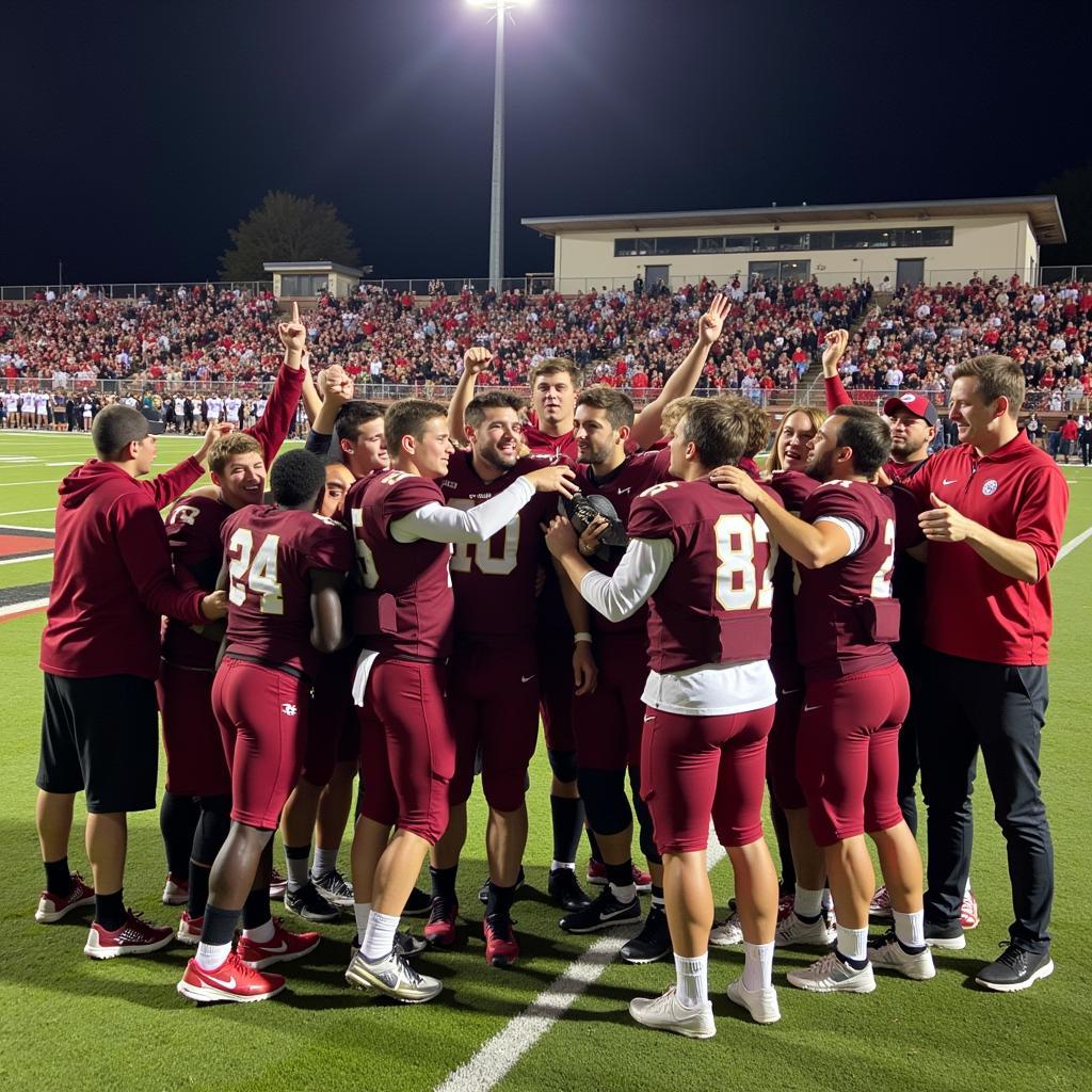 Edgewood Football Team Celebration