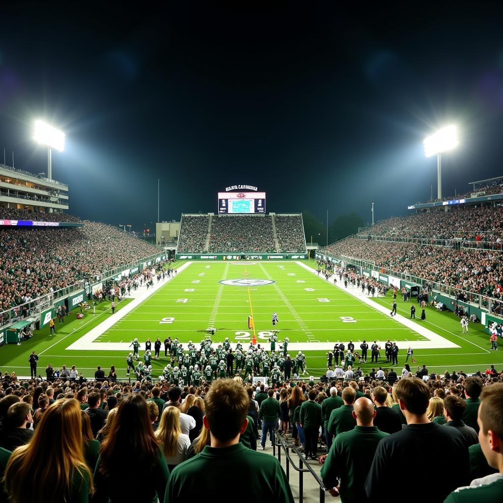 Elyria Catholic High School football game in action