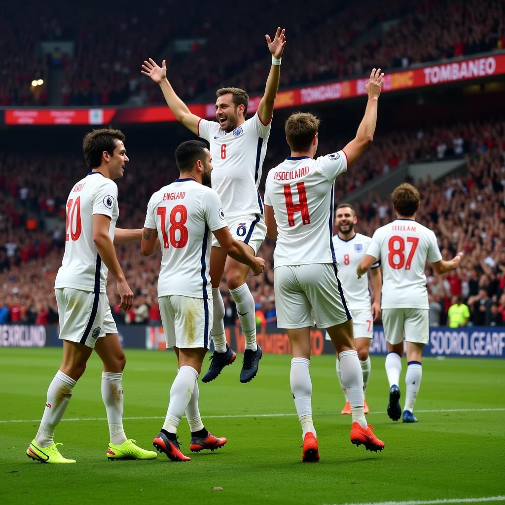 England Team Celebrating