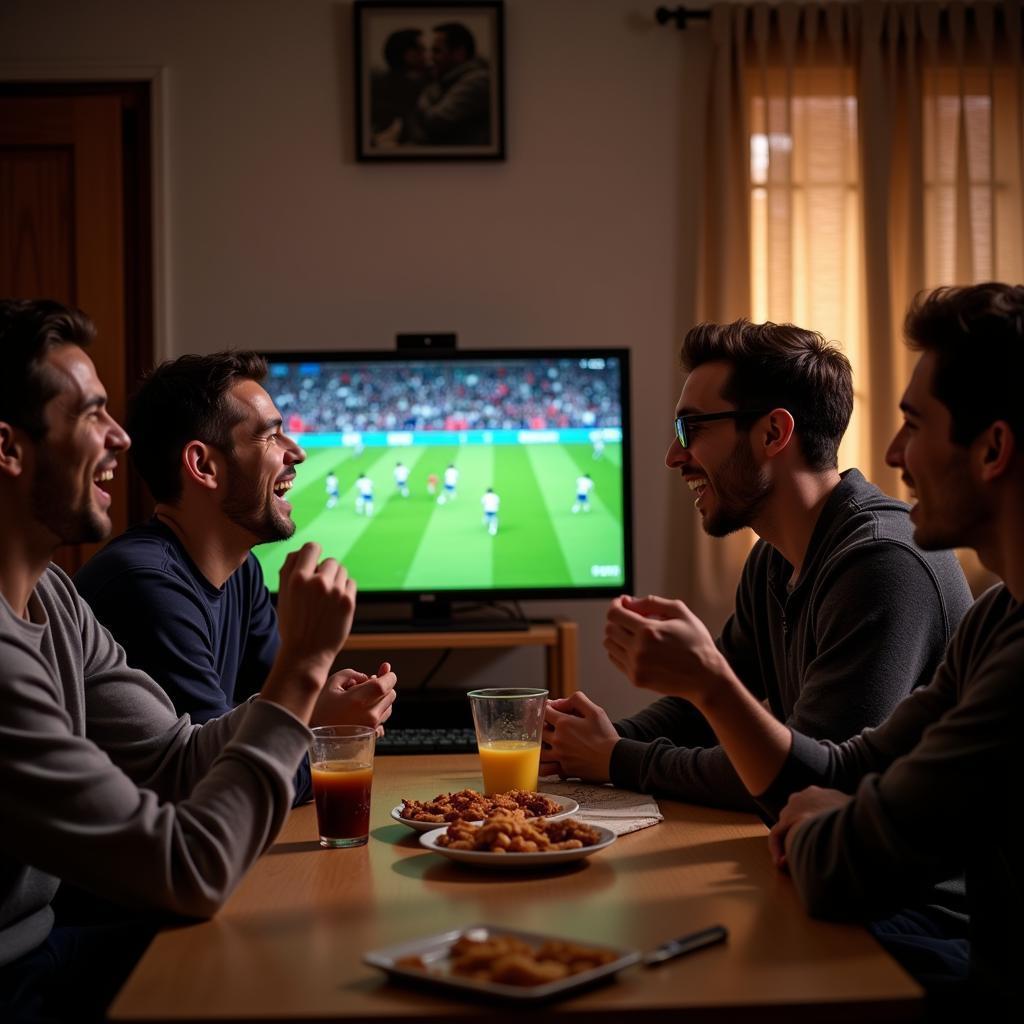 Watching Football with Friends