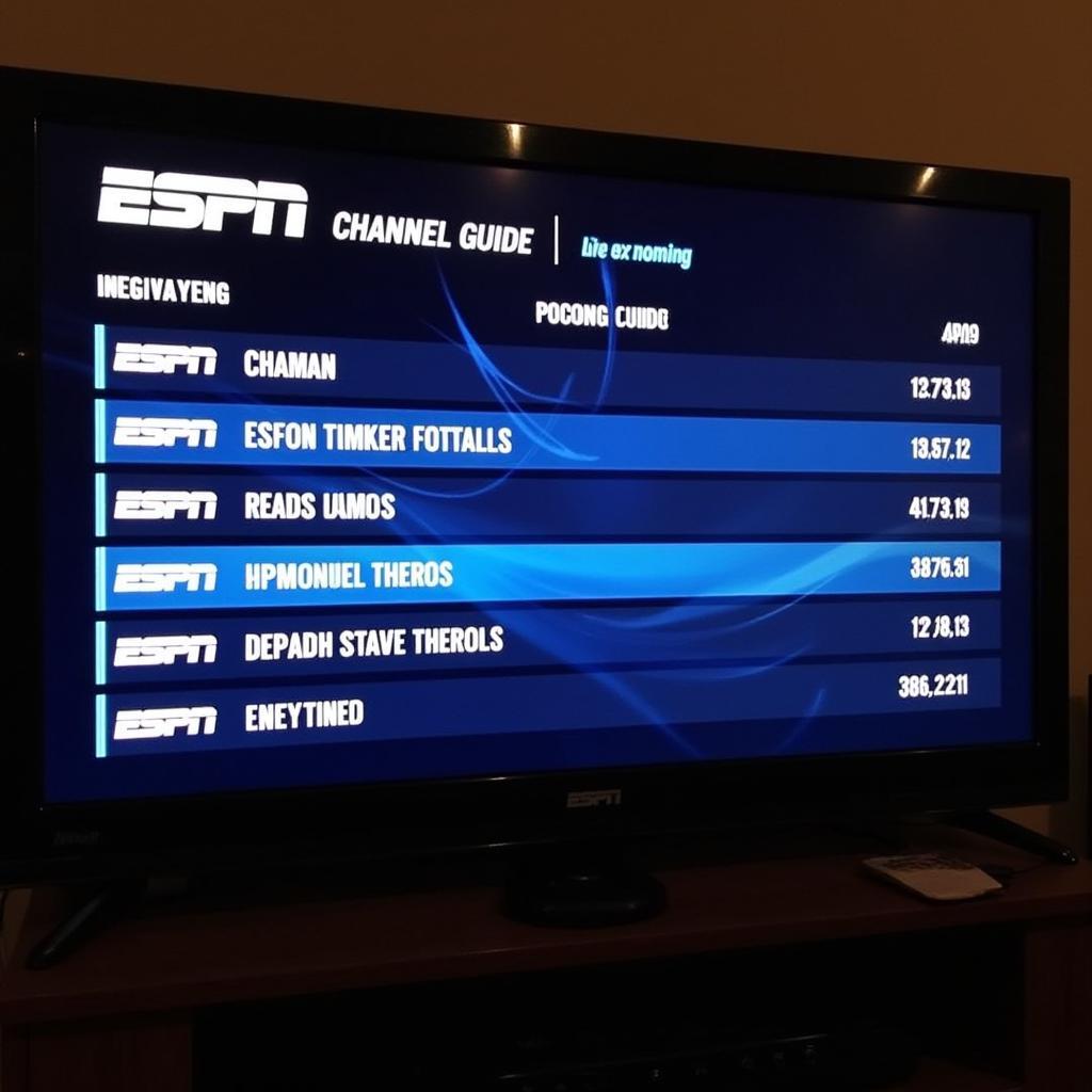 ESPN Cable Channel Guide