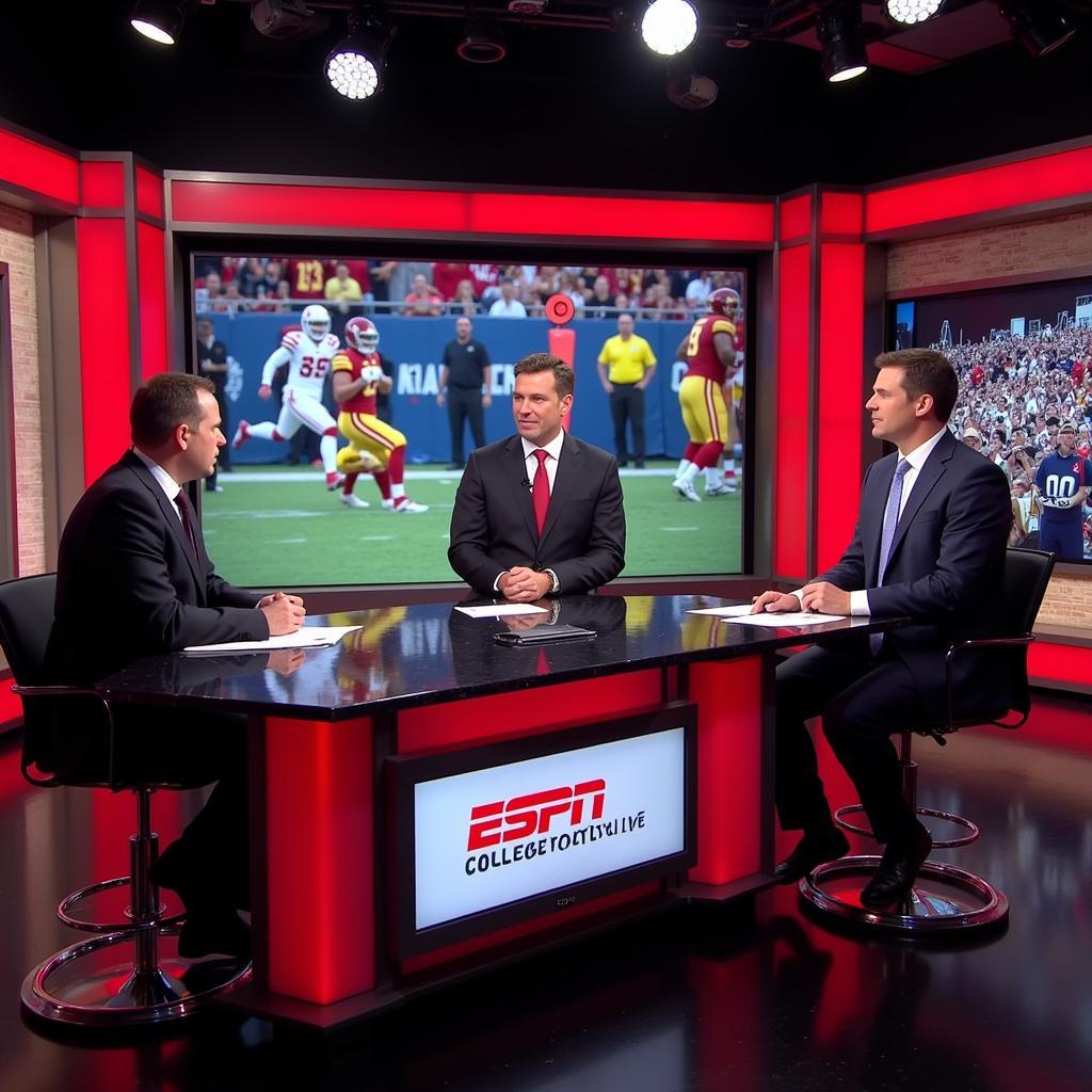 ESPN analysts discussing college football