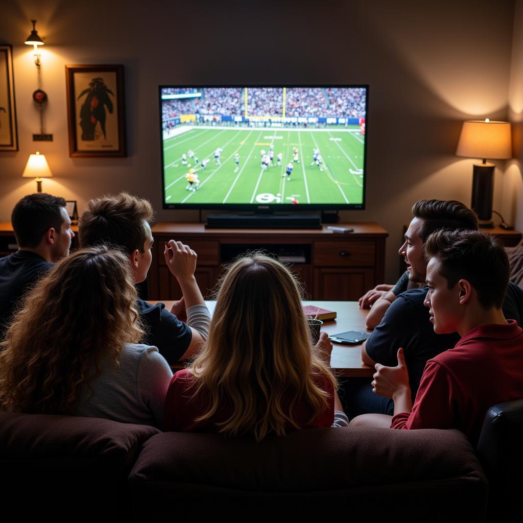 UCF Knights fans watching a game live on ESPN