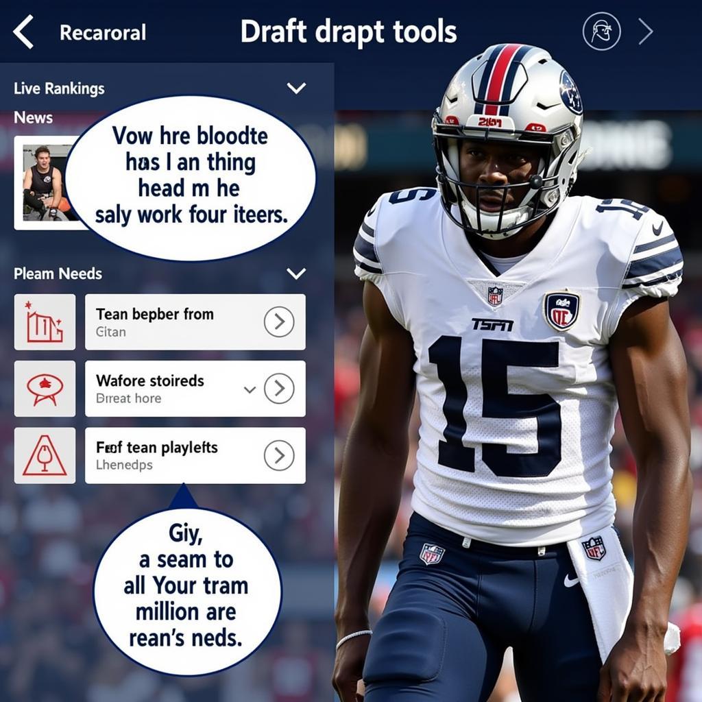 ESPN Fantasy Football Draft Interface