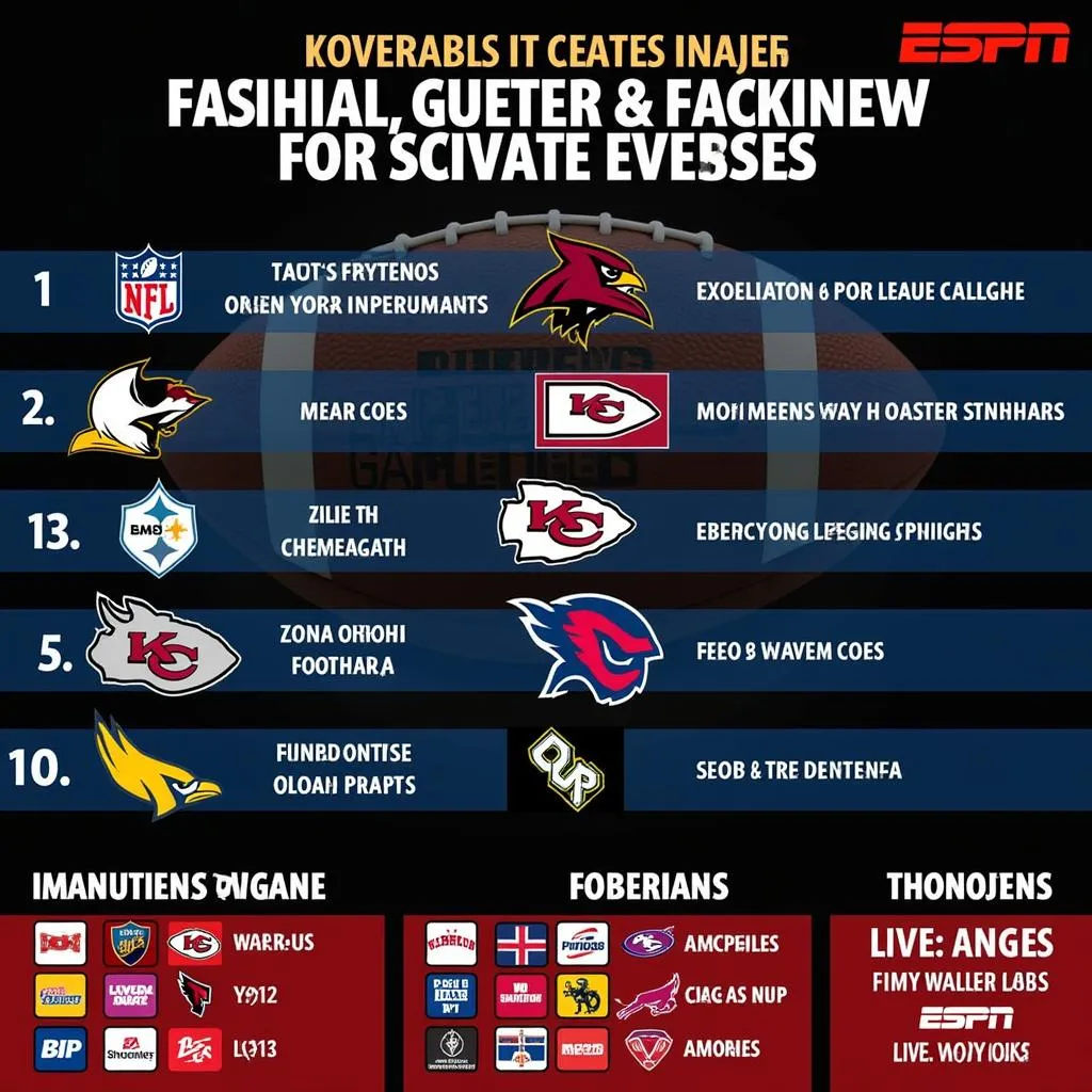 ESPN Live Football Games Coverage