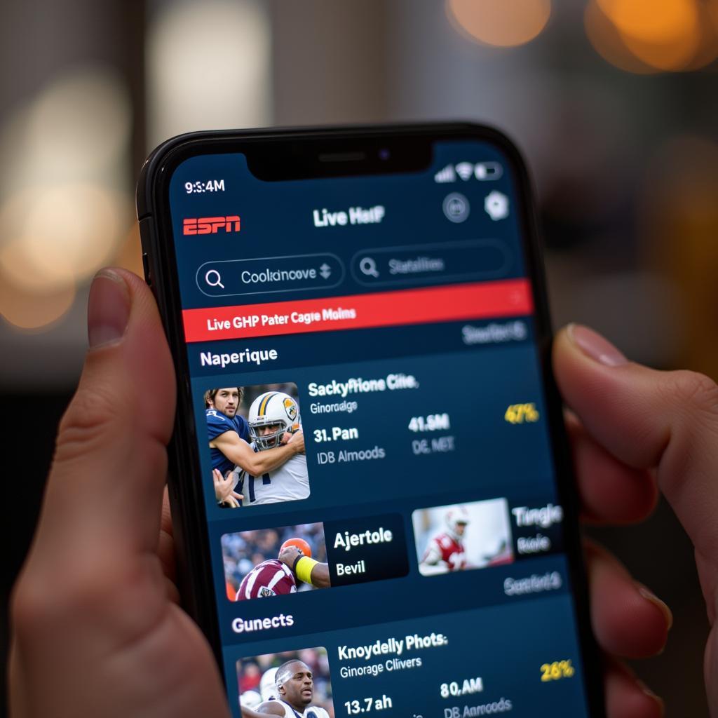 ESPN Live Football Scores on Mobile