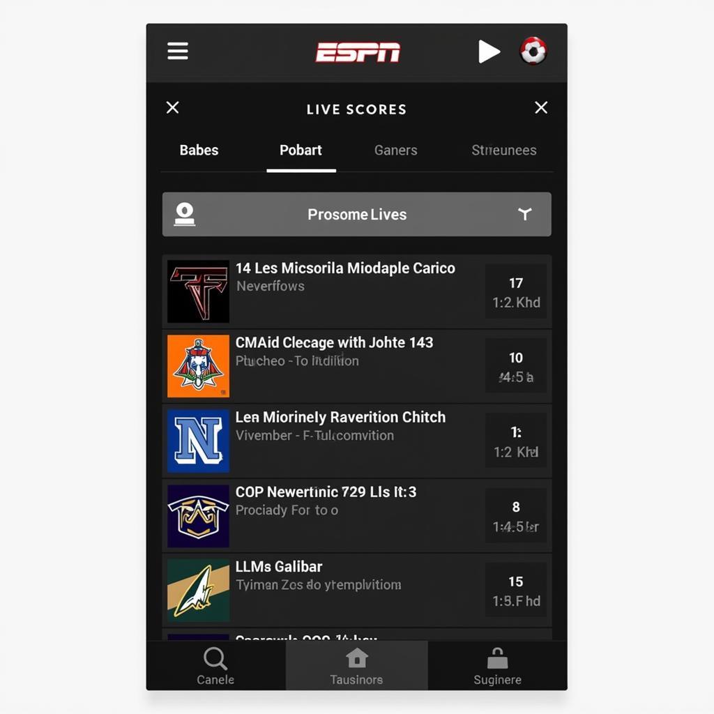 ESPN Live Scores College Football App