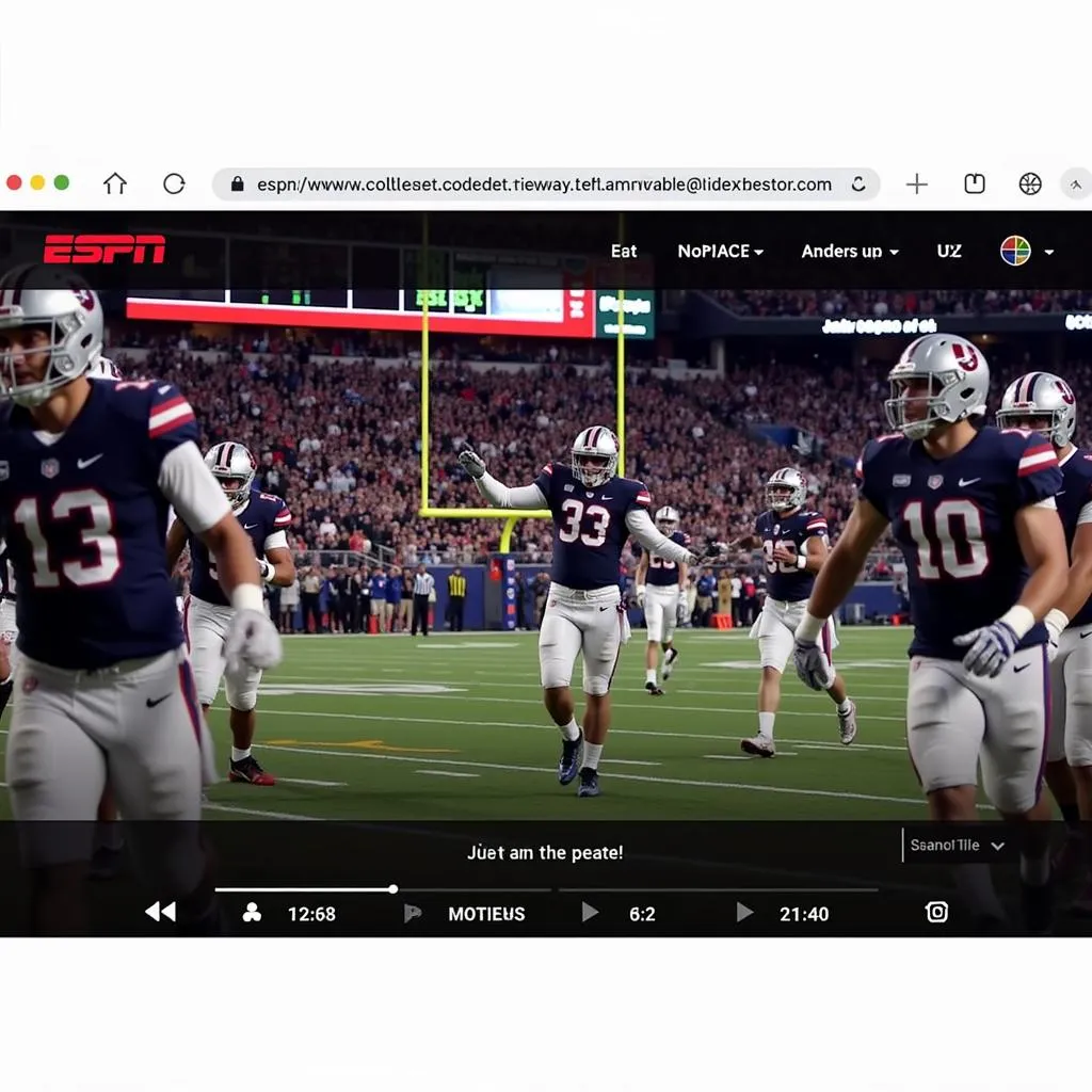 ESPN live stream college football website