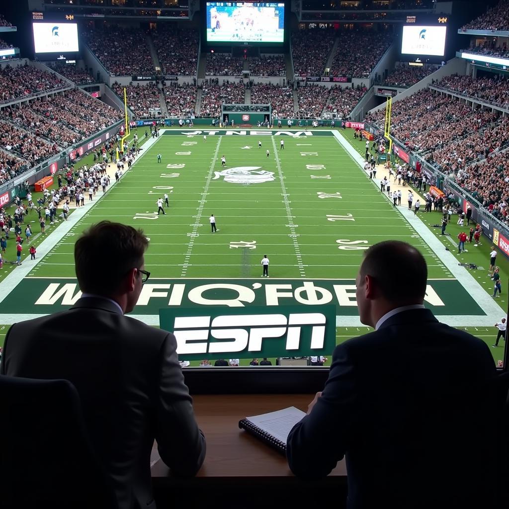 ESPN Live Coverage of Michigan State Football Game