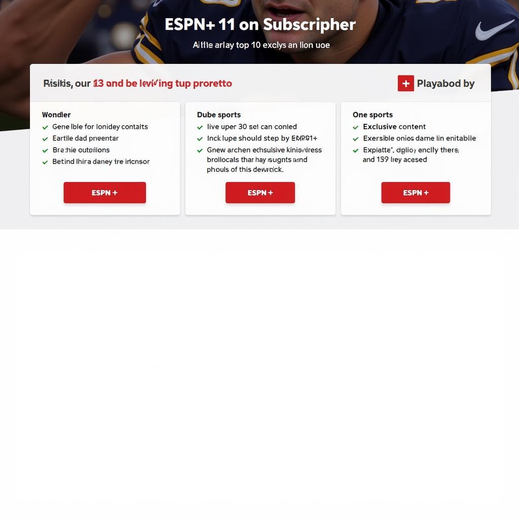 ESPN+ Subscription Page