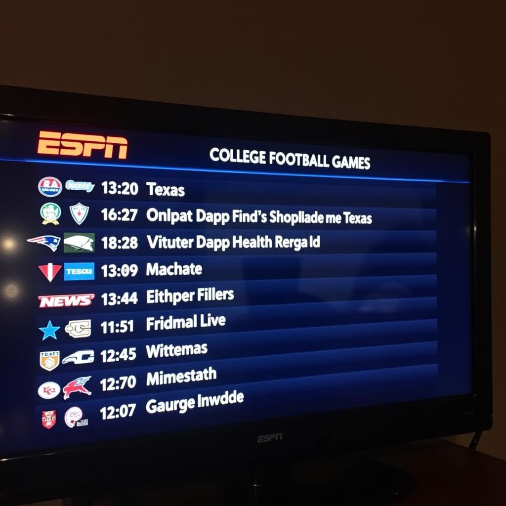 ESPN Texas Live Football Schedule