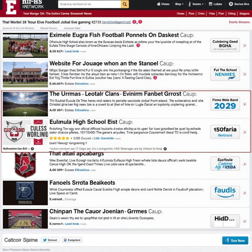 Eufaula OK Football Live Stream Platforms