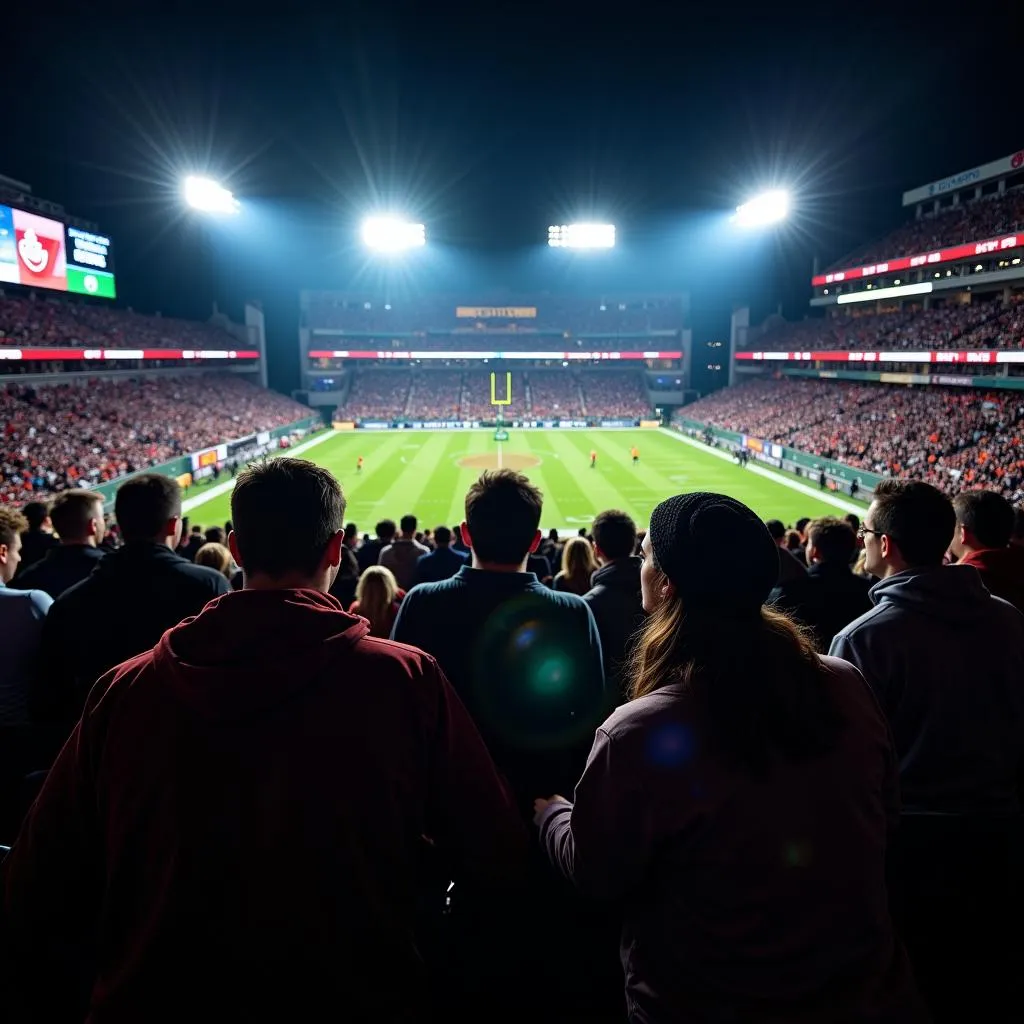 Excited Fans Watching ABC College Football Live Stream