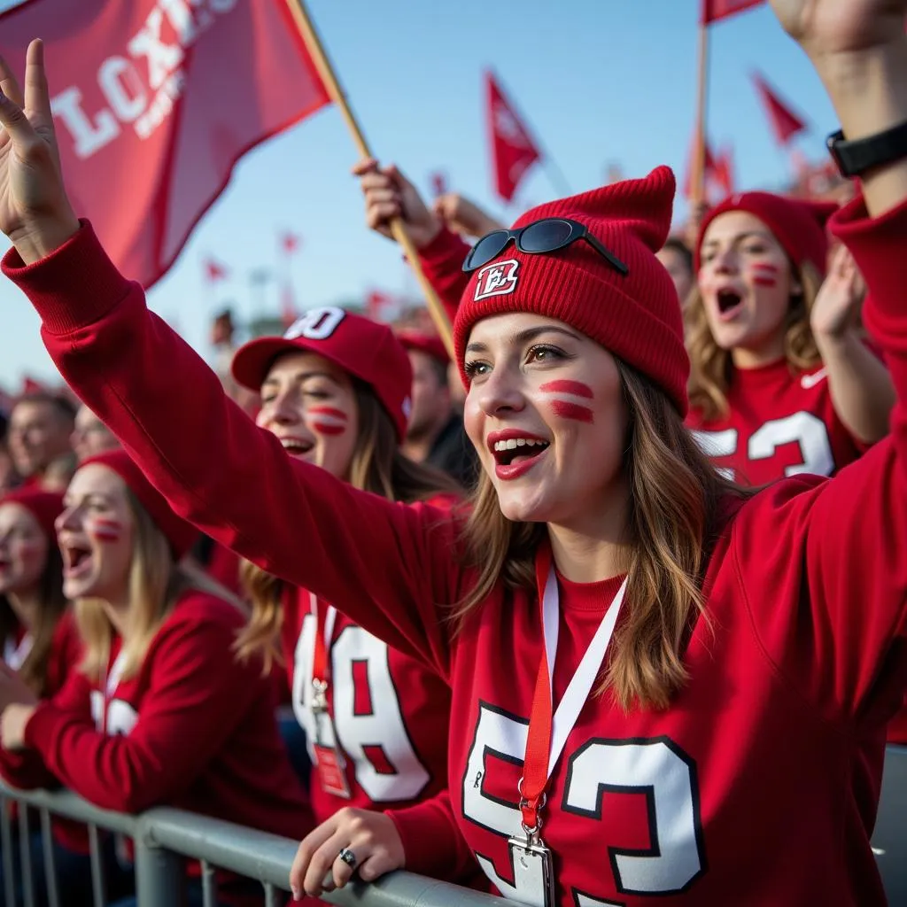 Fairmont Cardinals Football Fans Cheering