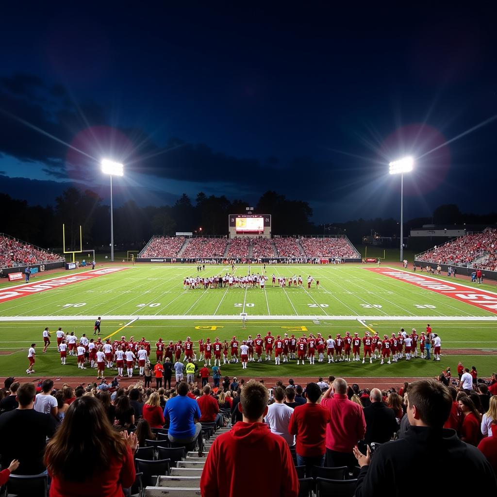 Fairview High School football game in action