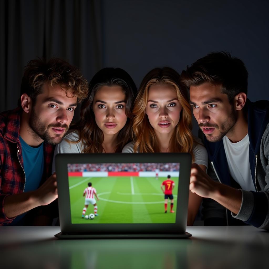 Football Fans Watching Live Match