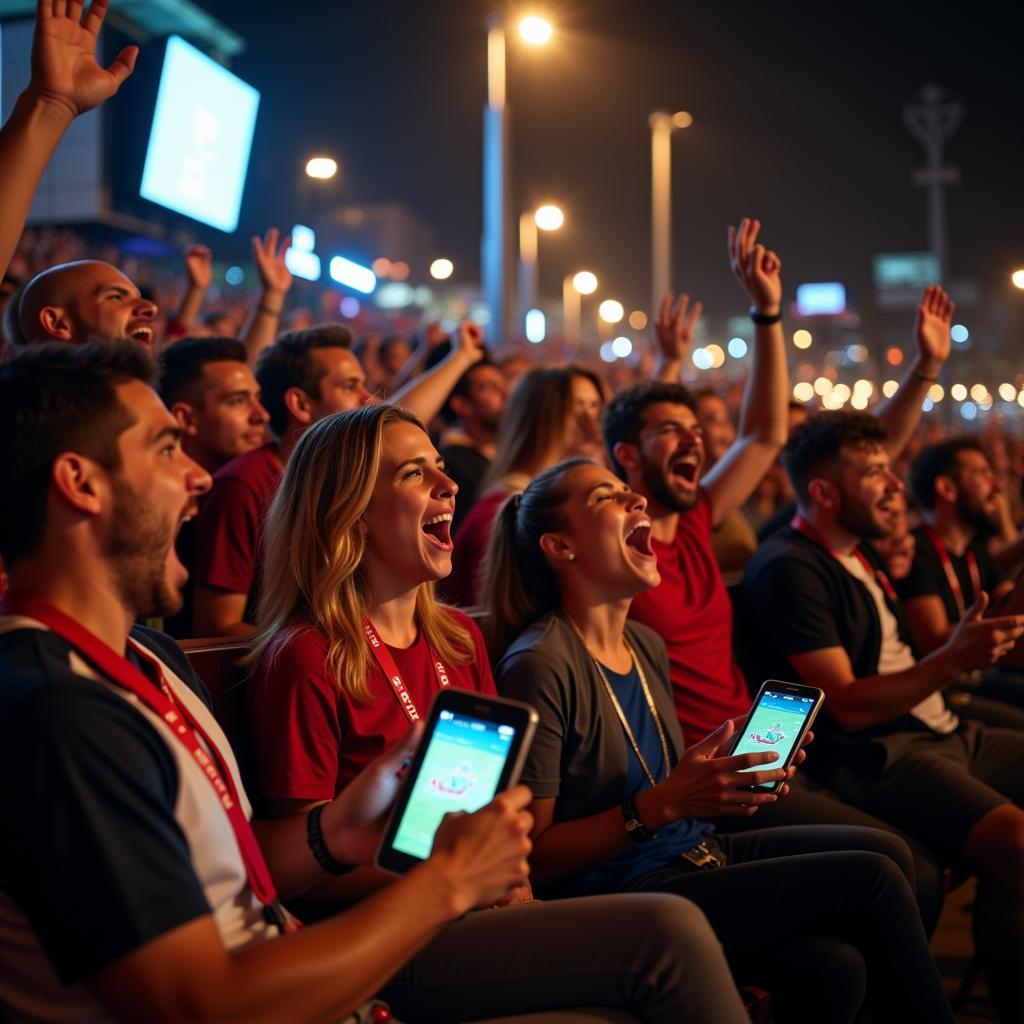 Fan hâm mộ theo dõi trận đấu Cyprus Football Cup