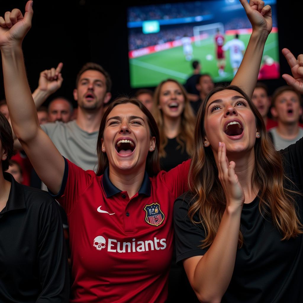 Football Fans Celebrating