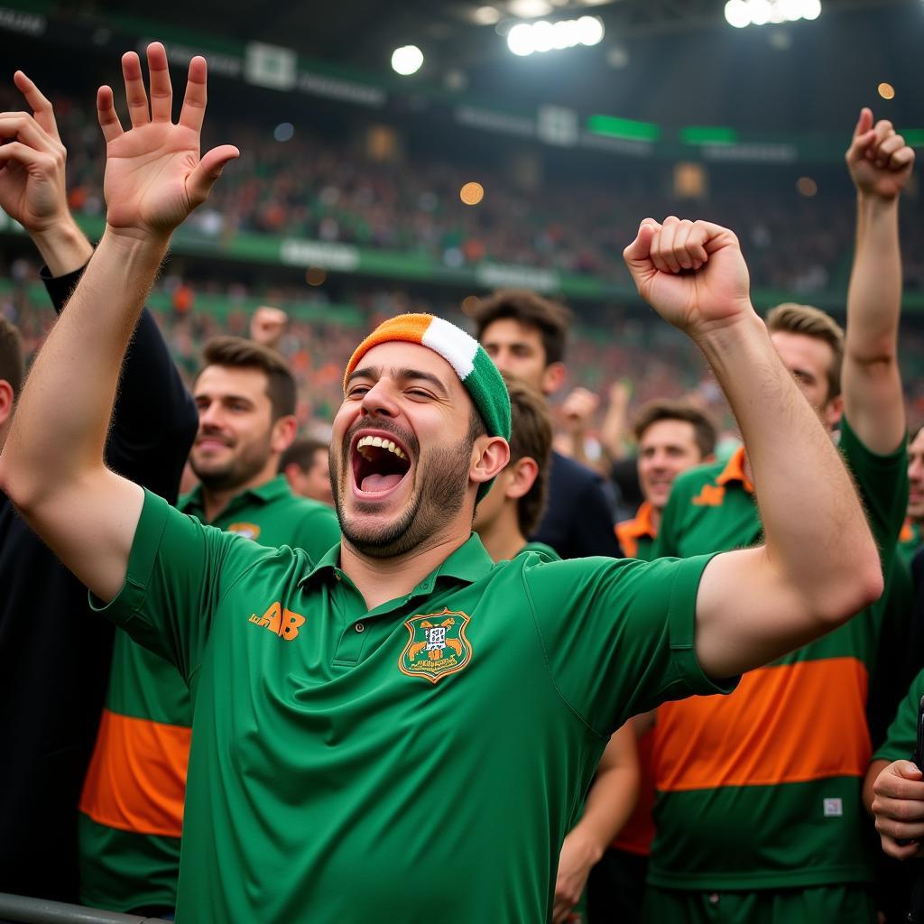 Fans celebrating a victory during the All Ireland Championship