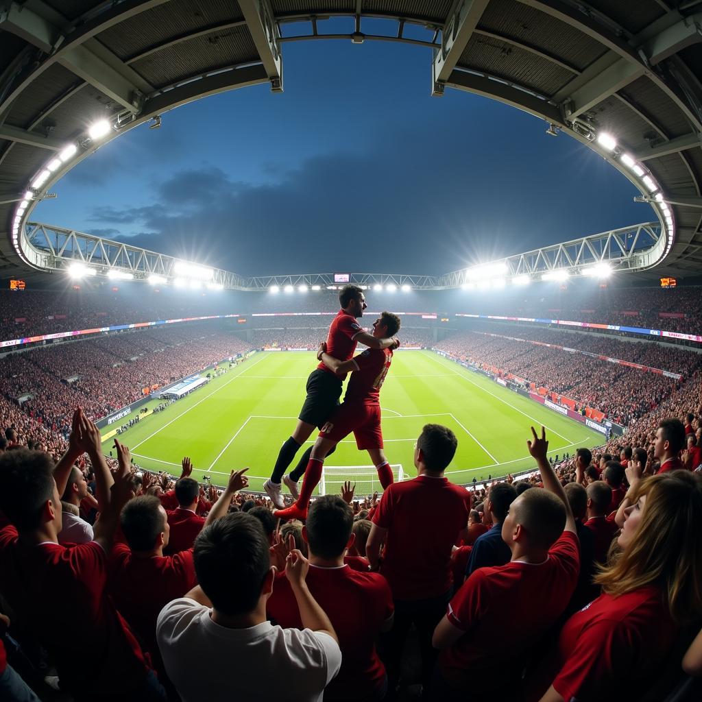 Fans Erupt in Jubilation After a Goal