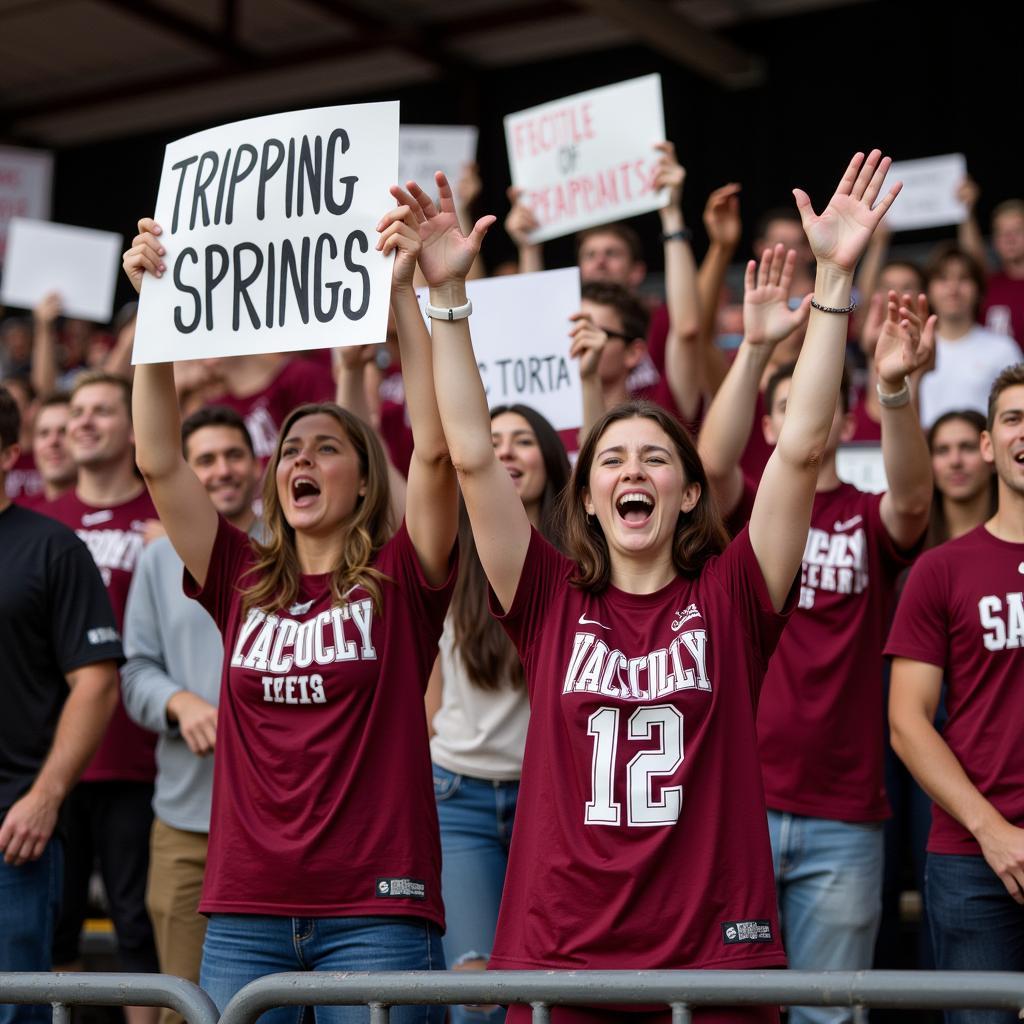 Fans Cheering at Dripping Springs Game