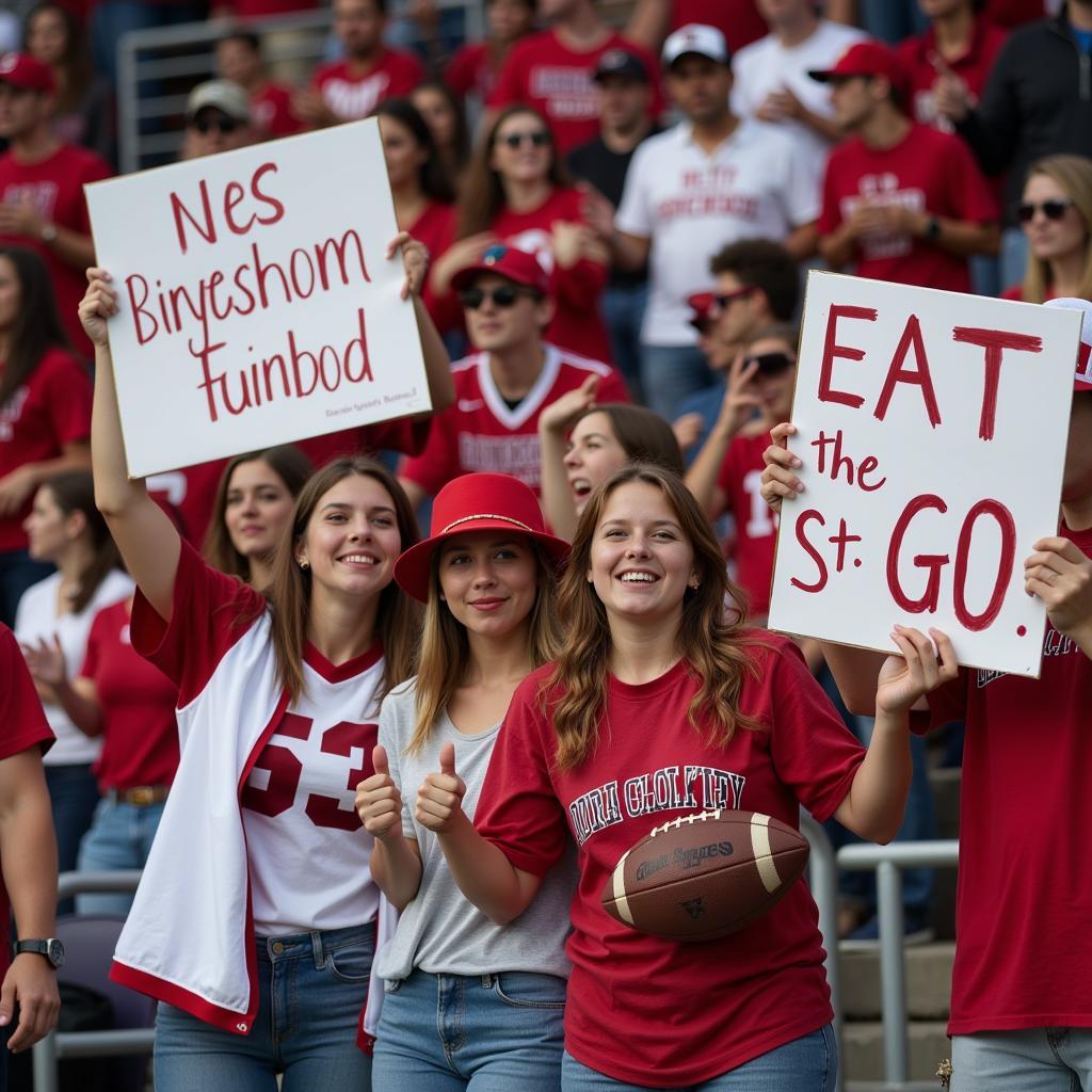 Fans Cheering at a Dodge City High School Football Game