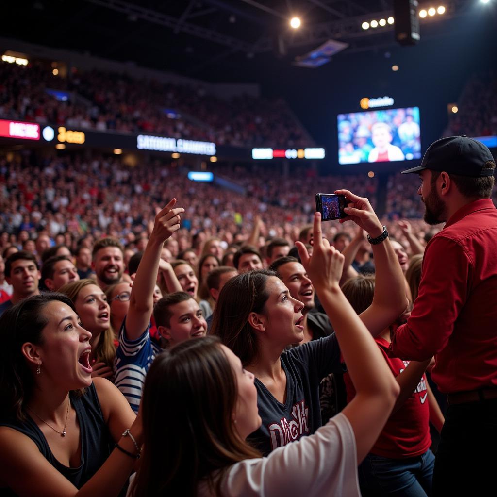 Fans enjoying the National Championship Halftime Show